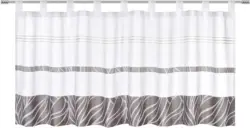 Kurzgardine Anita Grau ca. 50x145cm