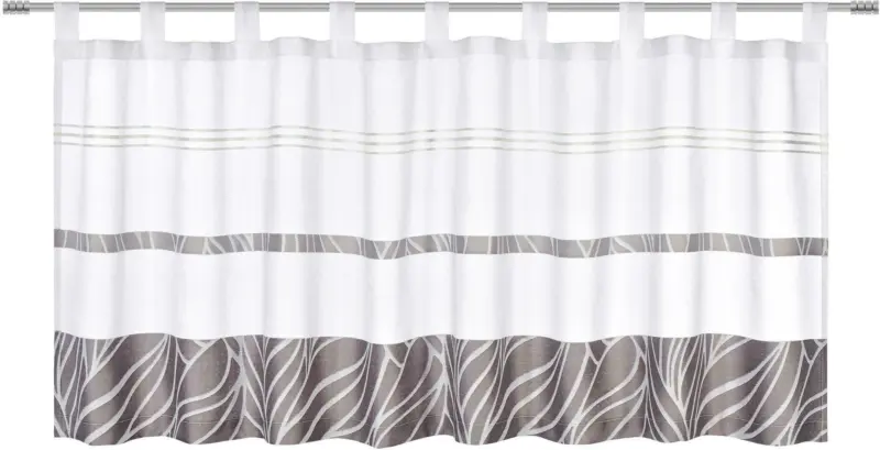 Kurzgardine Anita Grau ca. 50x145cm