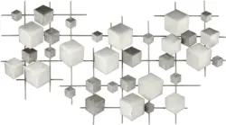 Wanddeko Eos aus Eisen in Grau