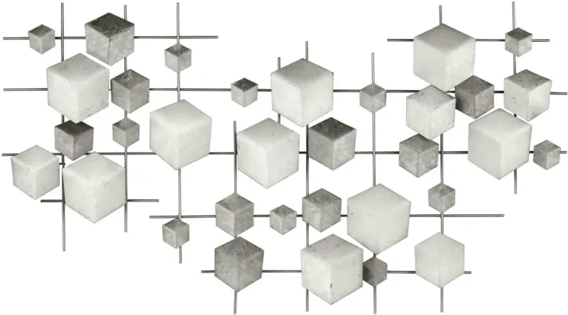 Wanddeko Eos aus Eisen in Grau