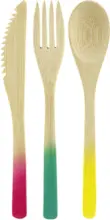 mömax Besteckset aus Bambus, 12-teilig
