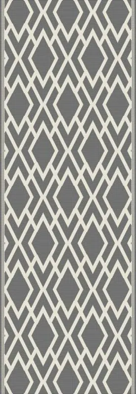 Flachwebeteppich Edgar Creme/Silber 80x200cm