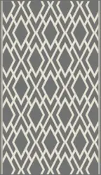 Flachwebeteppich Edgar Creme/Silber 100x150cm