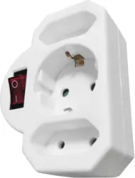 Multistecker Marian in Weiß mit 3 Steckdosen