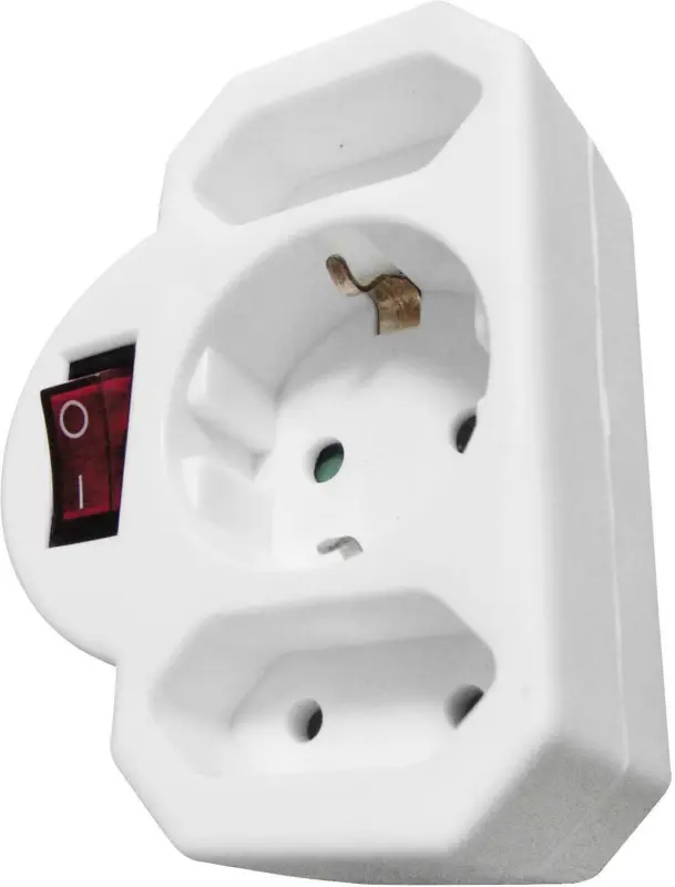 Multistecker Marian in Weiß mit 3 Steckdosen