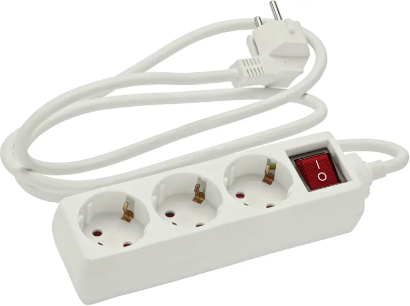 Steckdosenleiste Simon in Weiß mit 3 Steckdosen