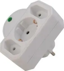 Multistecker Ado in Weiß mit 3 Steckdosen