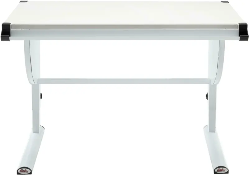 Jugendschreibtisch aus Metall in Weiß