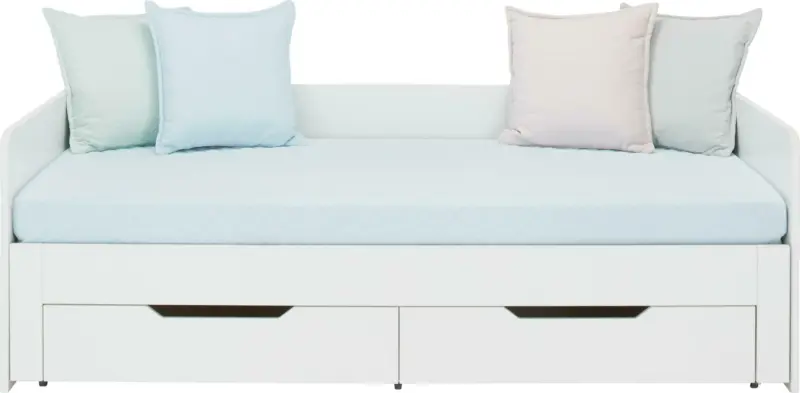 Ausziehbett in Weiß ca. 90x200cm