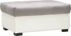 Hocker in Grau/Weiß
