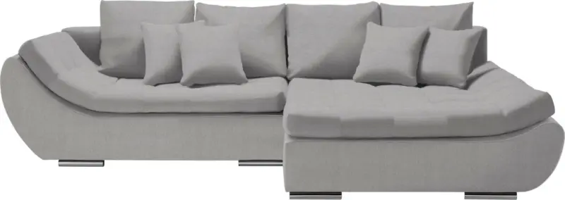 Wohnlandschaft Hellgrau mit Bettfunktion