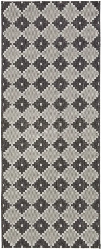 Flachwebeteppich Phoenix 2 in Anthrazit/Grau ca. 80x200cm