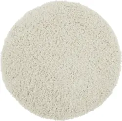 Hochflorteppich Bono in Weiß Ø ca.80cm