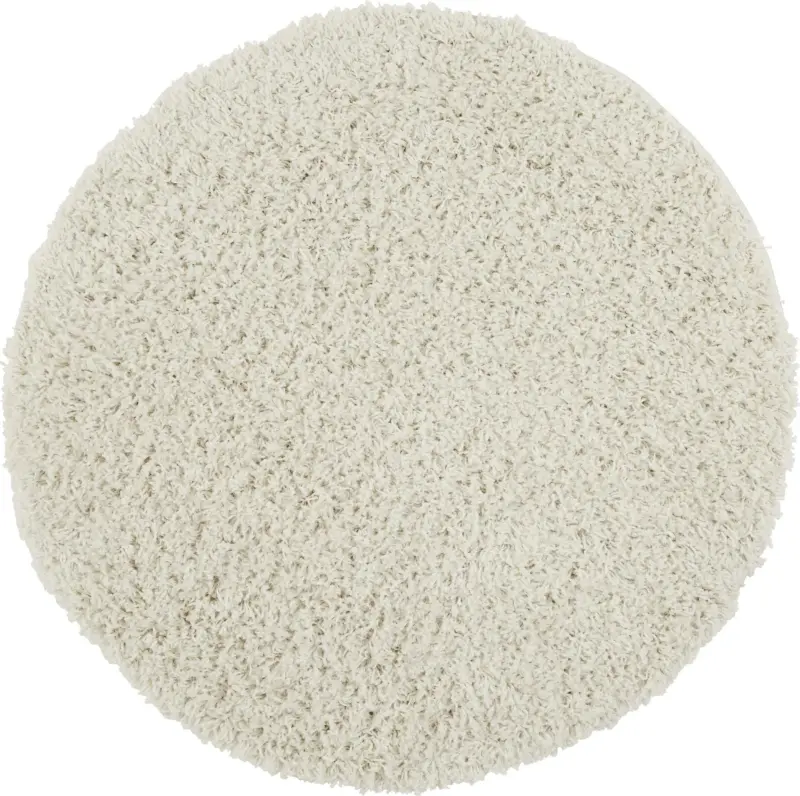Hochflorteppich Bono in Weiß Ø ca.80cm