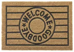 Fußmatte Welcome & Goodbye in Schwarz/Braun ca. 40x60cm