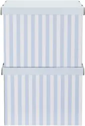 Box mit Deckel Jimmy in Blau/Weiß