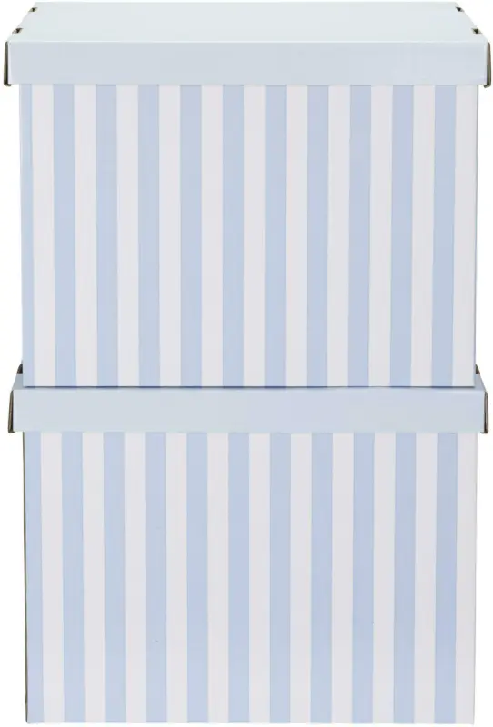 Box mit Deckel Jimmy in Blau/Weiß