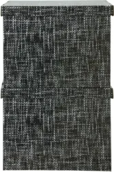 Box mit Deckel Jimmy in Schwarz/Weiß