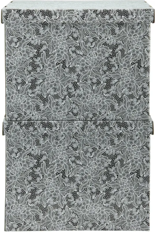 Box mit Deckel Jimmy aus Karton, 2er Set