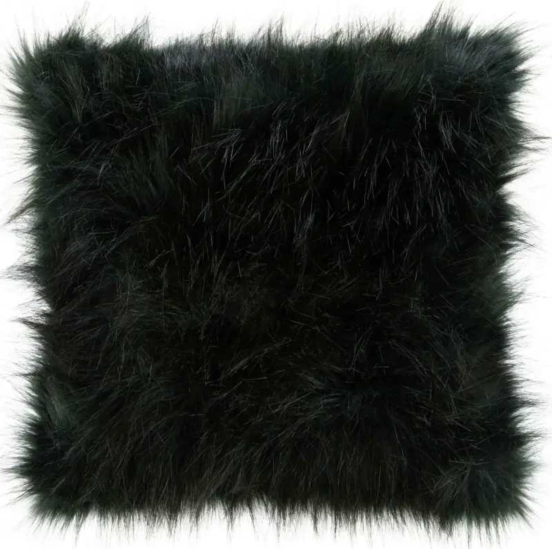 Fellkissen Nila in Dunkelgrün ca. 45x45cm