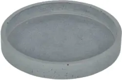 Dekoteller Lauren aus Kunststoff in Grau