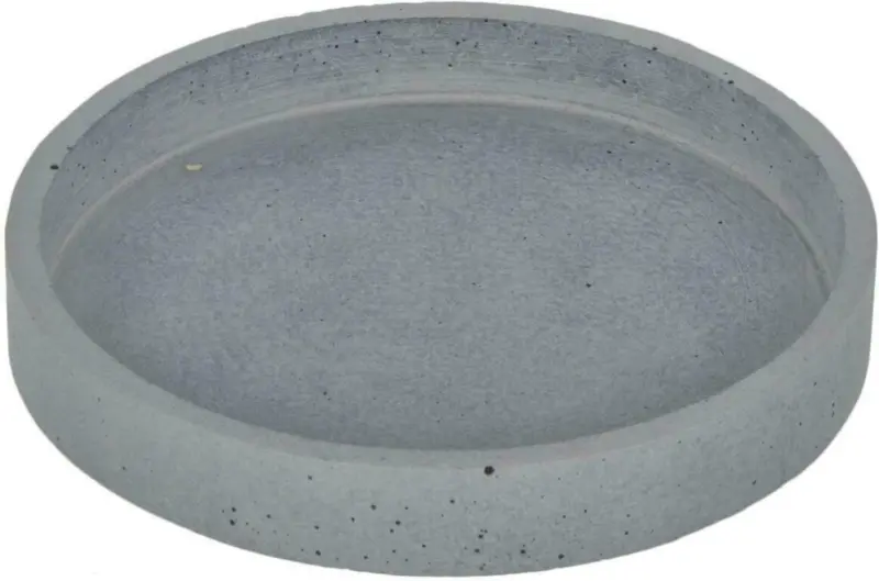 Dekoteller Lauren aus Kunststoff in Grau