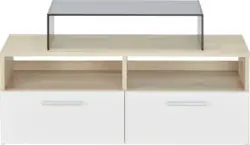 Lowboard in Weiß/Eichefarben