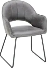 mömax Stuhl in Anthrazit/Schwarz