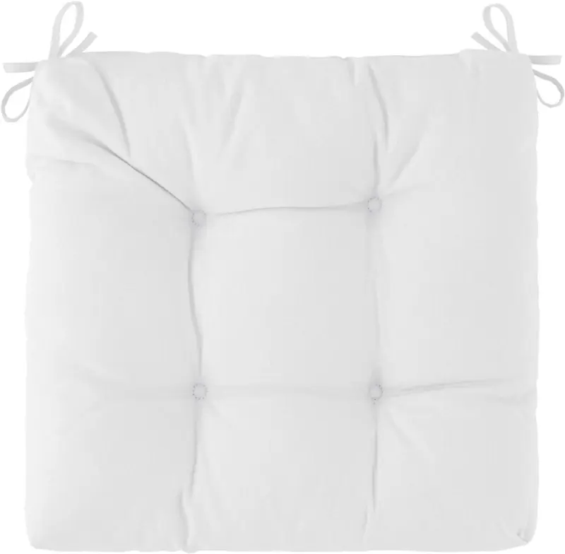 Sitzkissen Elli in Weiß ca. 40x7x40cm