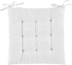 Sitzkissen Lola in Weiß ca. 40x40cm