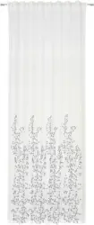 Fertigvorhang Livie in Grau/Wei&szlig;