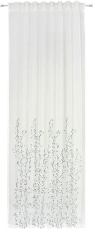 Fertigvorhang Livie in Weiß/Hellgrün