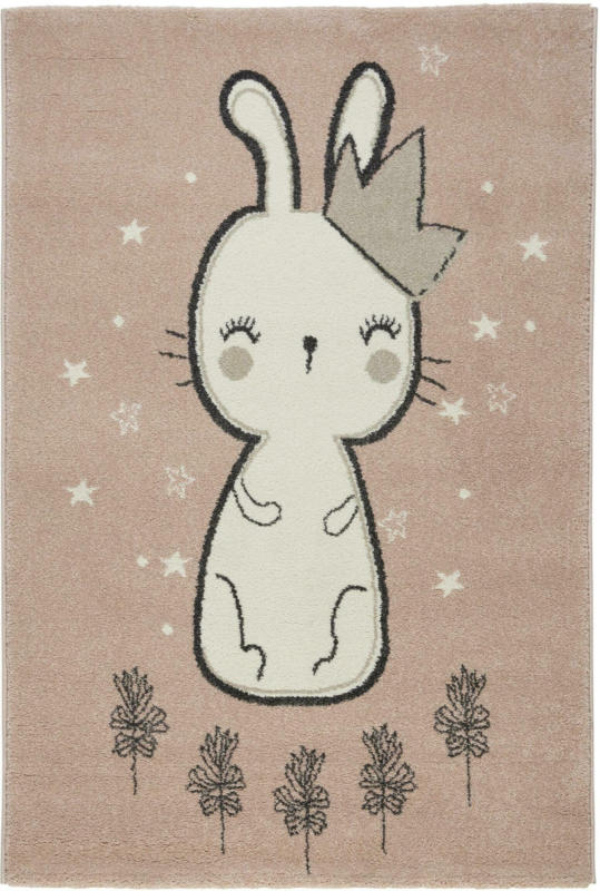 Kinderteppich Bunny in Rosa ca. 100x150cm