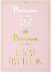 Postkarte Vollzeitprinzessin in Rosa