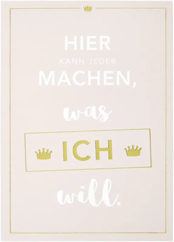 Postkarte Vollzeitprinzessin in Rosa