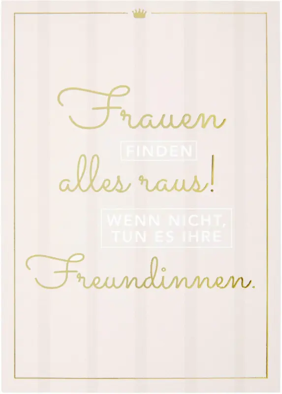 Postkarte Vollzeitprinzessin in Rosa