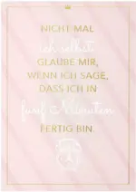 mömax Dornbirn - Ihr Trendmöbelhaus in Dornbirn Postkarte Vollzeitprinzessin in Rosa