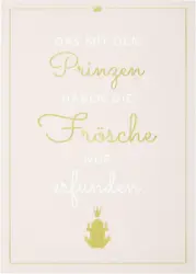 Postkarte Vollzeitprinzessin in Rosa