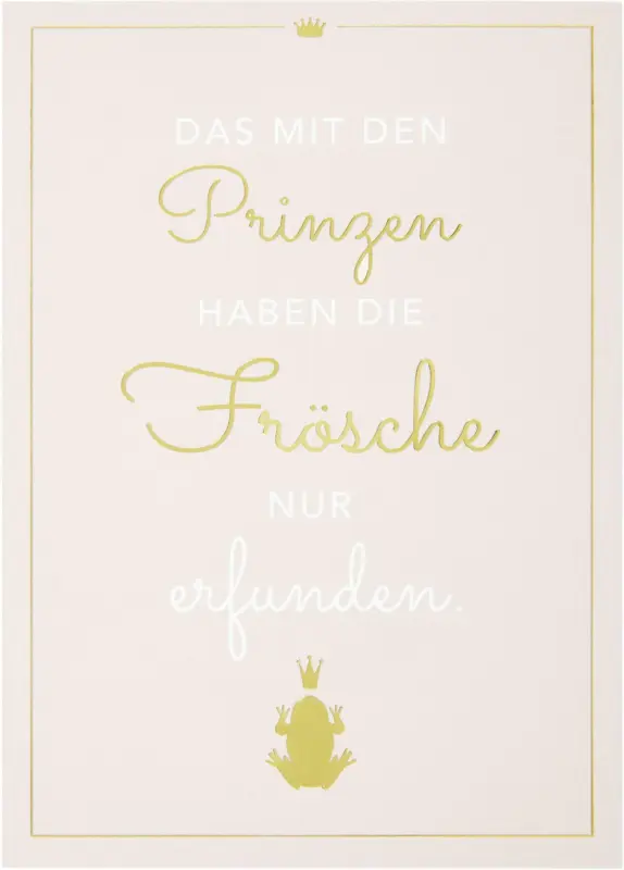 Postkarte Vollzeitprinzessin in Rosa