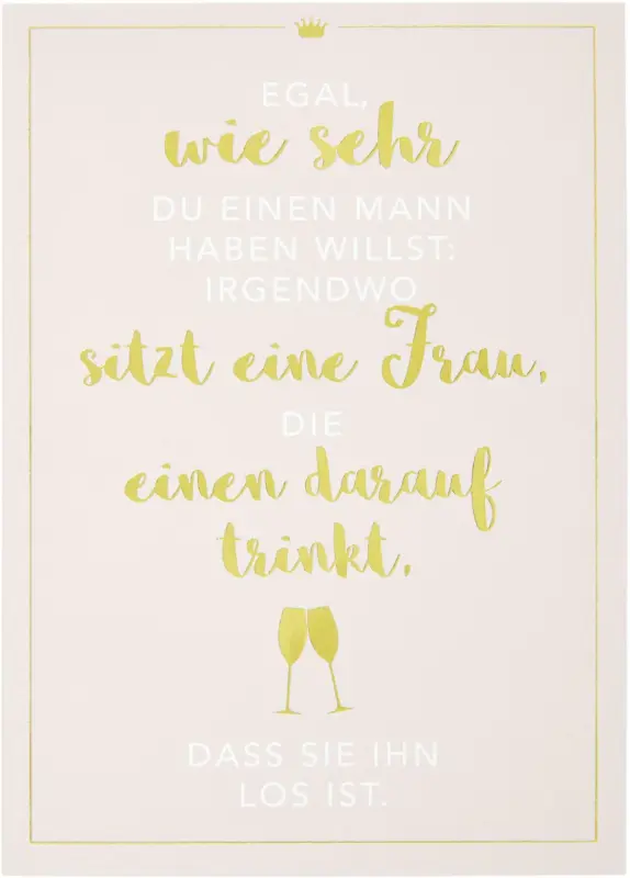 Postkarte Vollzeitprinzessin in Rosa