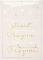 mömax Postkarte Vollzeitprinzessin in Rosa