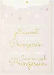 Postkarte Vollzeitprinzessin in Rosa