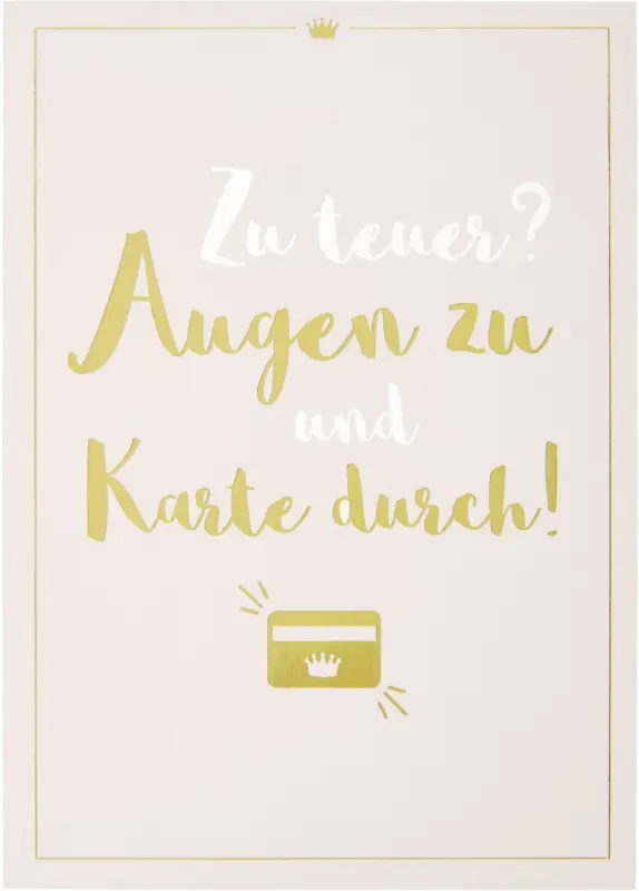 Postkarte Vollzeitprinzessin in Rosa