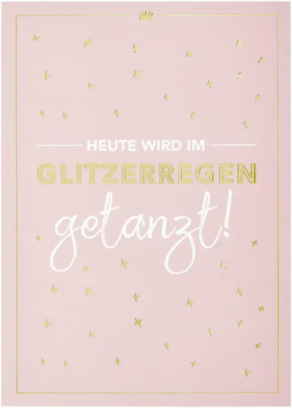 Postkarte Vollzeitprinzessin in Rosa