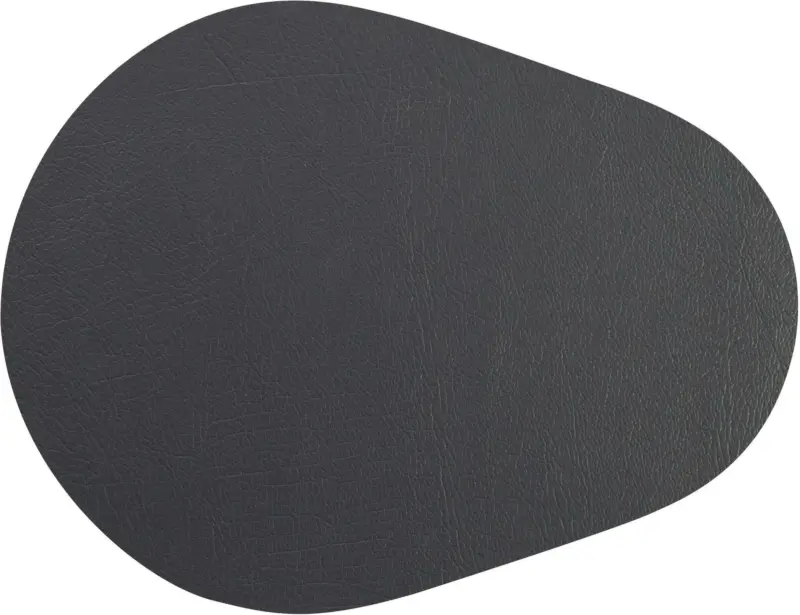 Untersetzer Jette aus Leder in Anthrazit