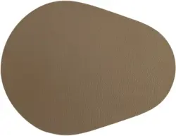 Tischset Jette aus Leder in Braun