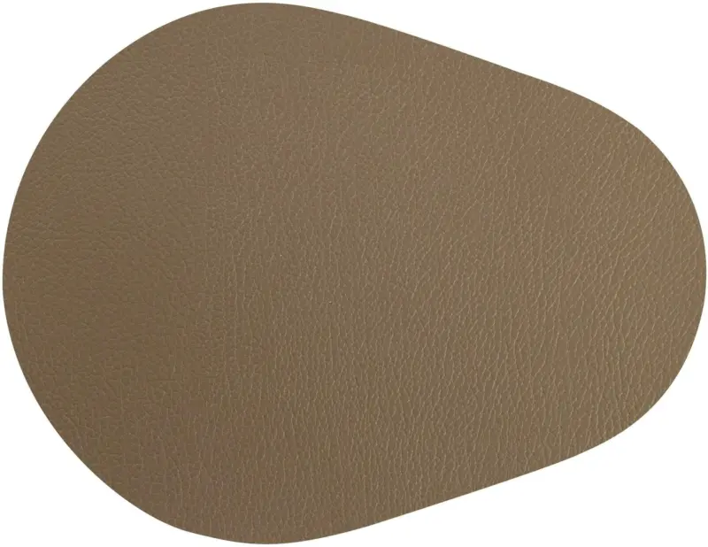 Tischset Jette aus Leder in Braun