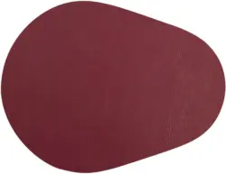Untersetzer Jette aus Leder in Weinrot