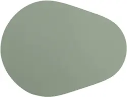 Tischset Jette aus Leder in Grün