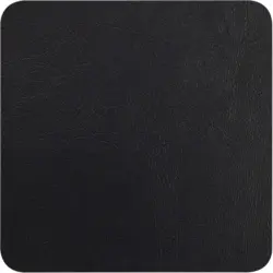 Untersetzer Jette aus Leder in Schwarz